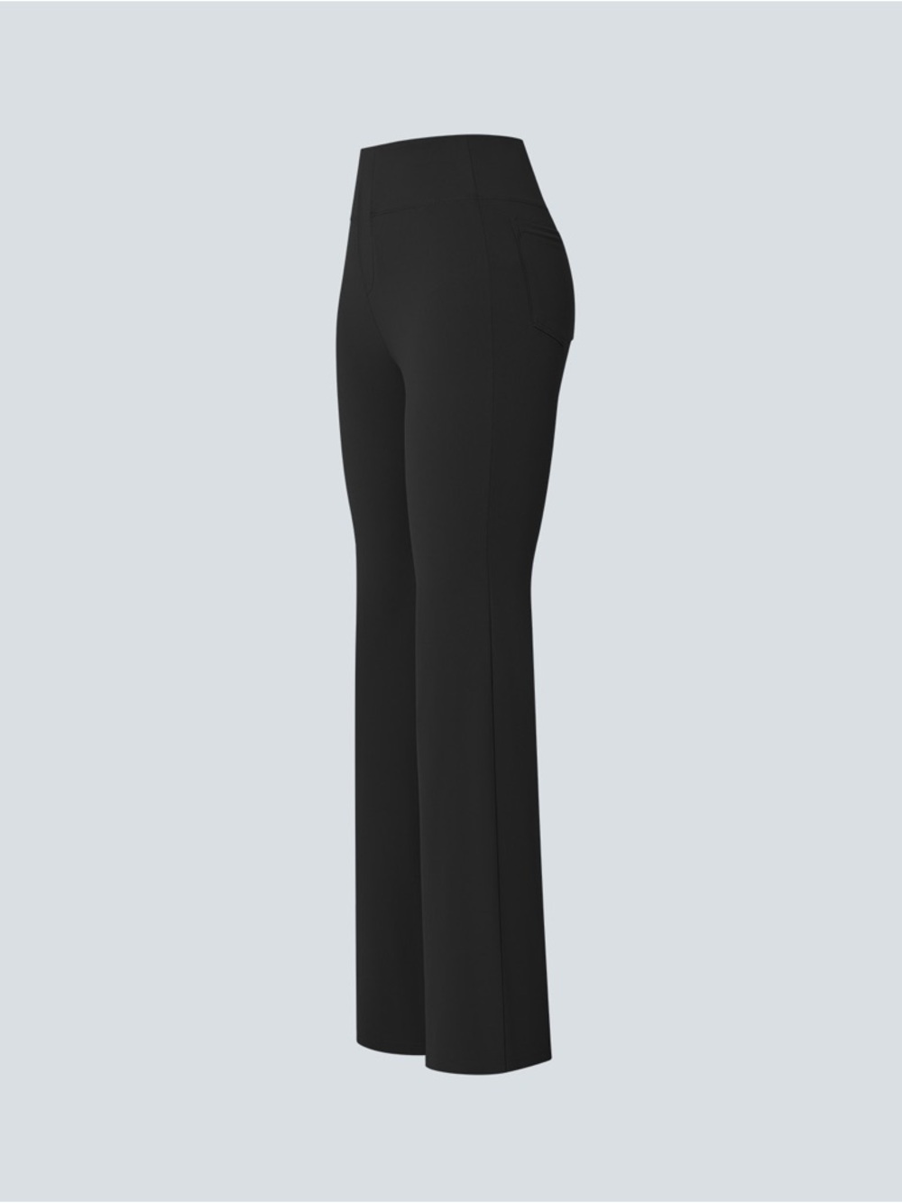 Halara Flex™ High Waisted Flare Work Pants Black Pull-On Stretch Medium - Picture 4 of 5